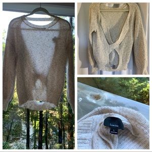 COPY - Luimere Sexy Oatmeal Backless Sweater